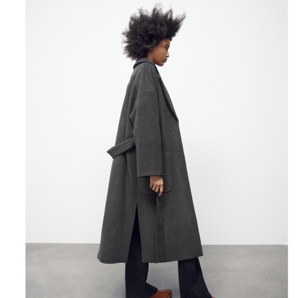 Zara Jackets & Blazers - Zara Viscose Longline Belted Coat